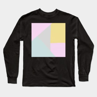 Pastel abstract geometric pattern Long Sleeve T-Shirt